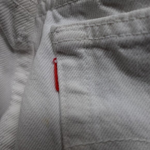 Vintage Levi's jeans 501 Original fit women's 13 white denim - Picture 9 of 16